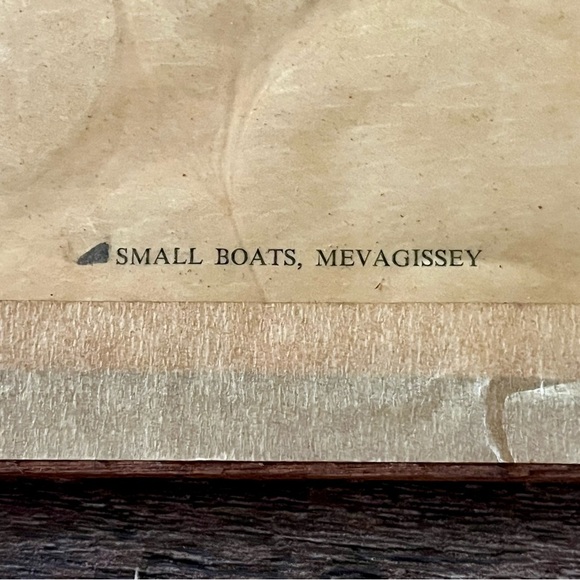 Vintage Oil Painting On Foil Picture Of Small Boats, UK Print 7/9 Inch - Picture 4 of 8